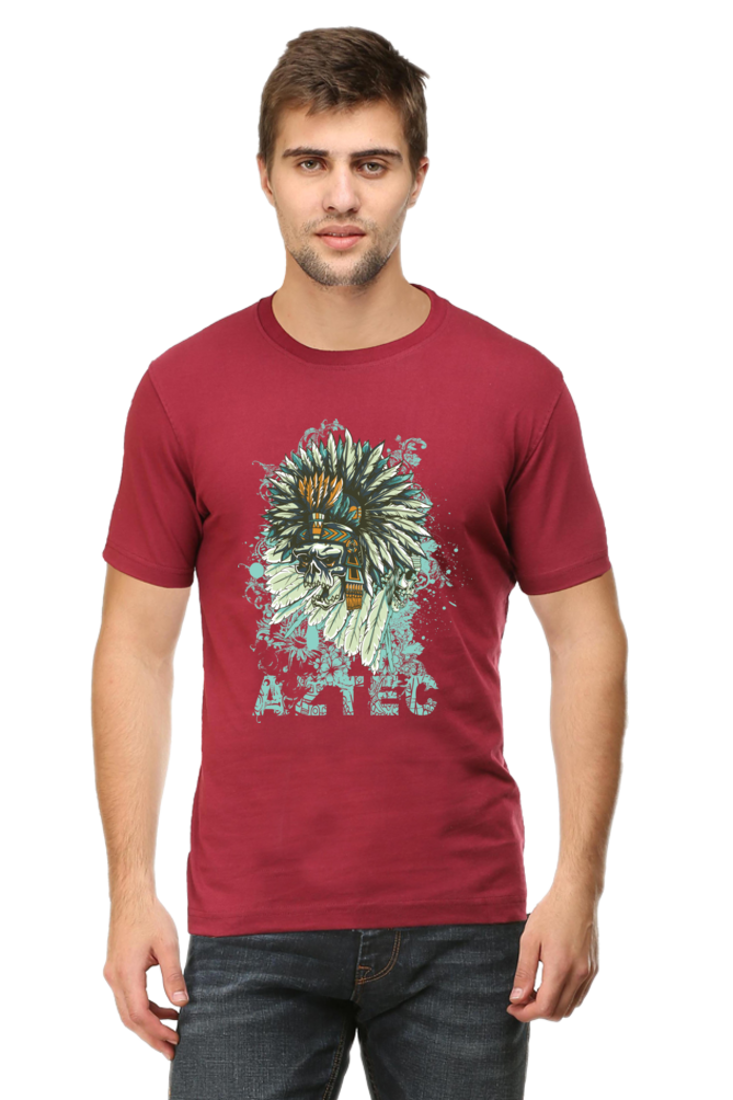 Aztec Warrior Men's T-Shirt - Artistic and Comfortable Cotton Tee