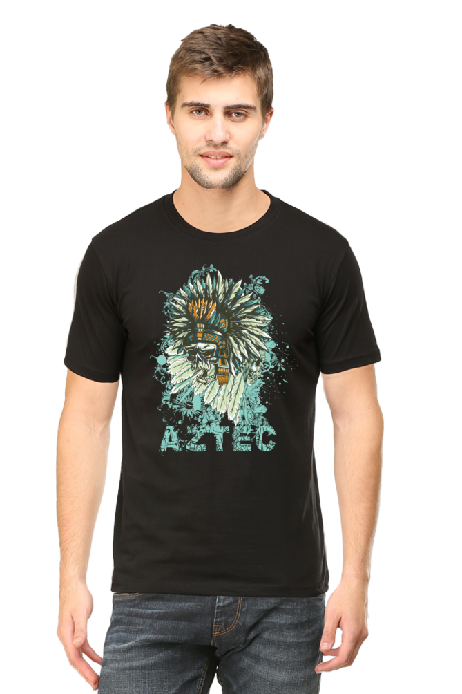 Aztec Warrior Men's T-Shirt - Artistic and Comfortable Cotton Tee