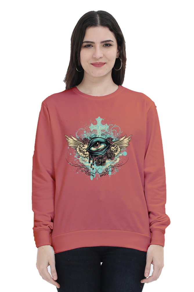 Eye Wings Women's T-Shirt - Oversized and Artistic Cotton Tee