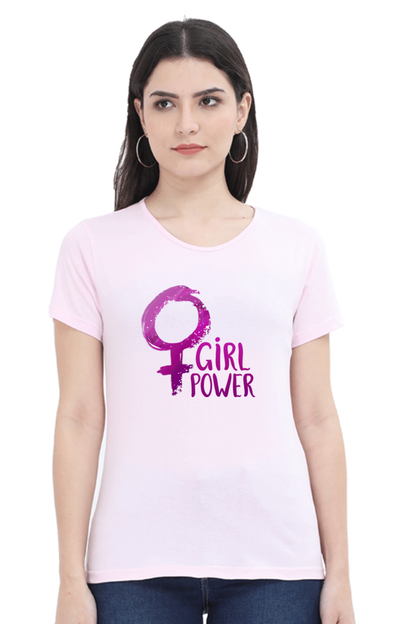 Empowerment Elegance: Cotton ‘Girl Power’ T-Shirt