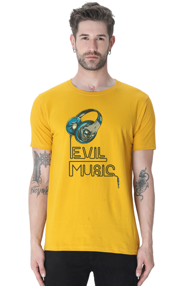 Evil Music T-Shirt - Edgy and Eye-Catching Men's Tee