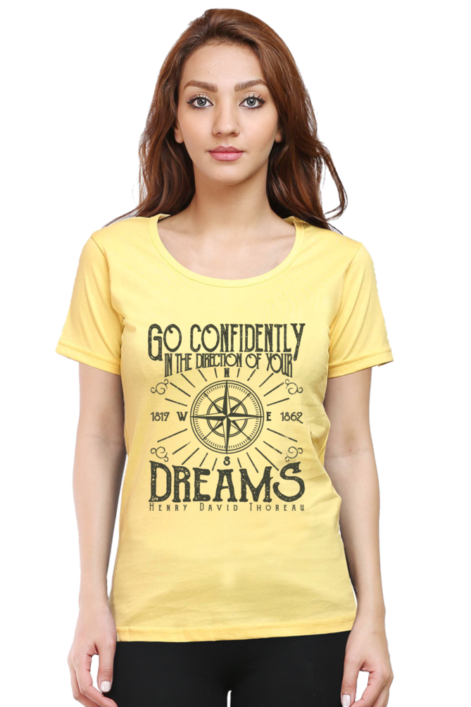 Go Confidently - Inspirational Graphic Women’s T-Shirt