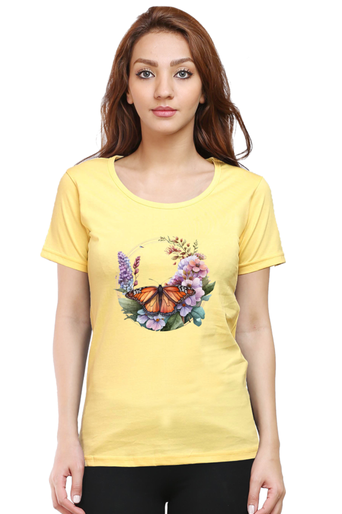 Butterfly Garden Women’s Regular Fit Cotton T-Shirt