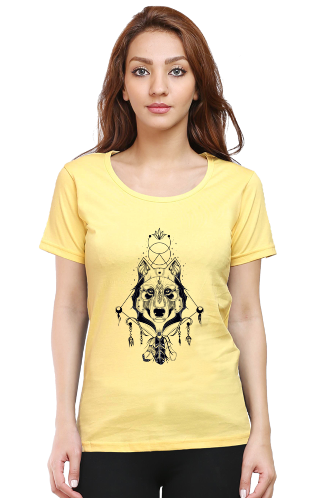 White Wolf Dreamcatcher T-Shirt - A Bold and Beautiful Statement