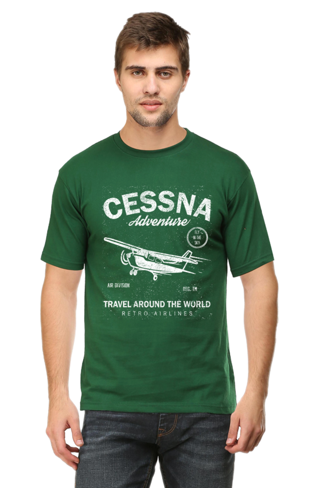 Cessna Adventure - Vintage Aviation Graphic Men's T-Shirt