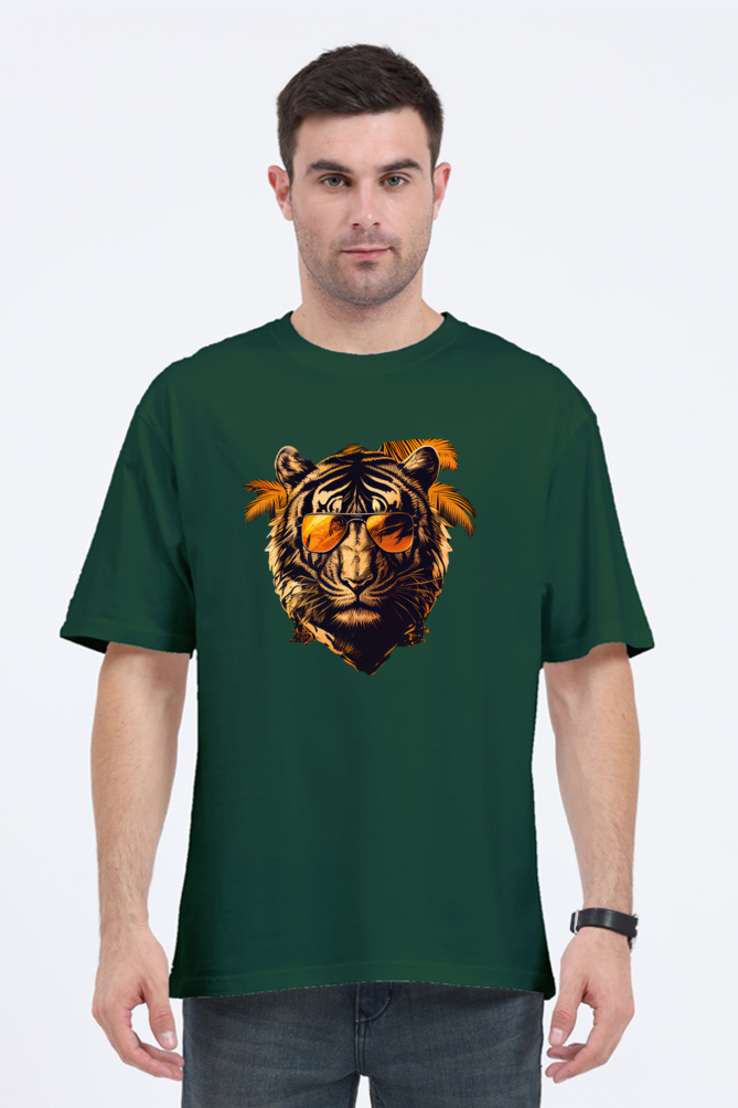 Cool Tiger Men’s Oversized Cotton T-Shirt