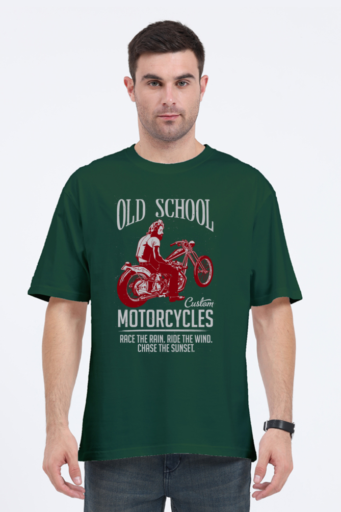 Old School Motorcycles Men’s Oversized T-Shirt