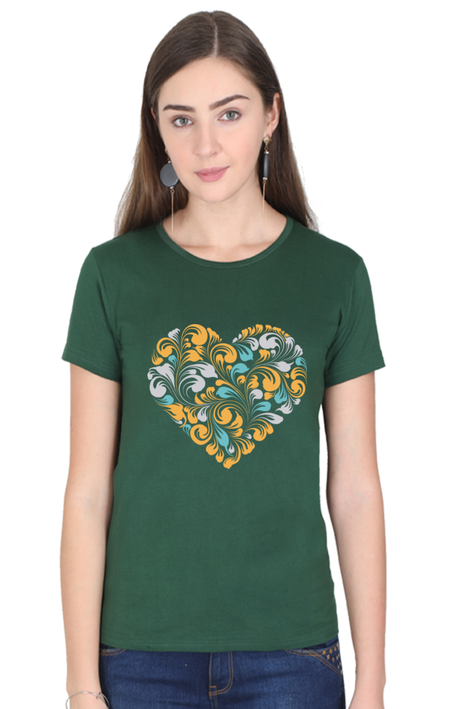 Colorful Heart Women’s Cotton T-Shirt