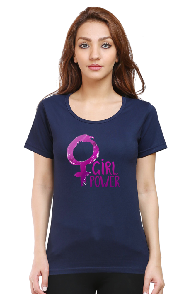 Empowerment Elegance: Cotton ‘Girl Power’ T-Shirt