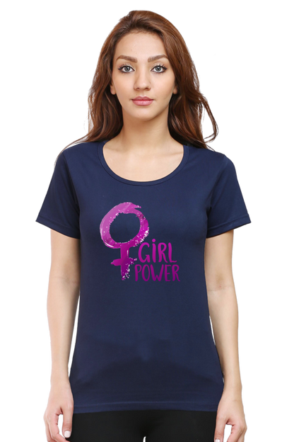 Empowerment Elegance: Cotton ‘Girl Power’ T-Shirt