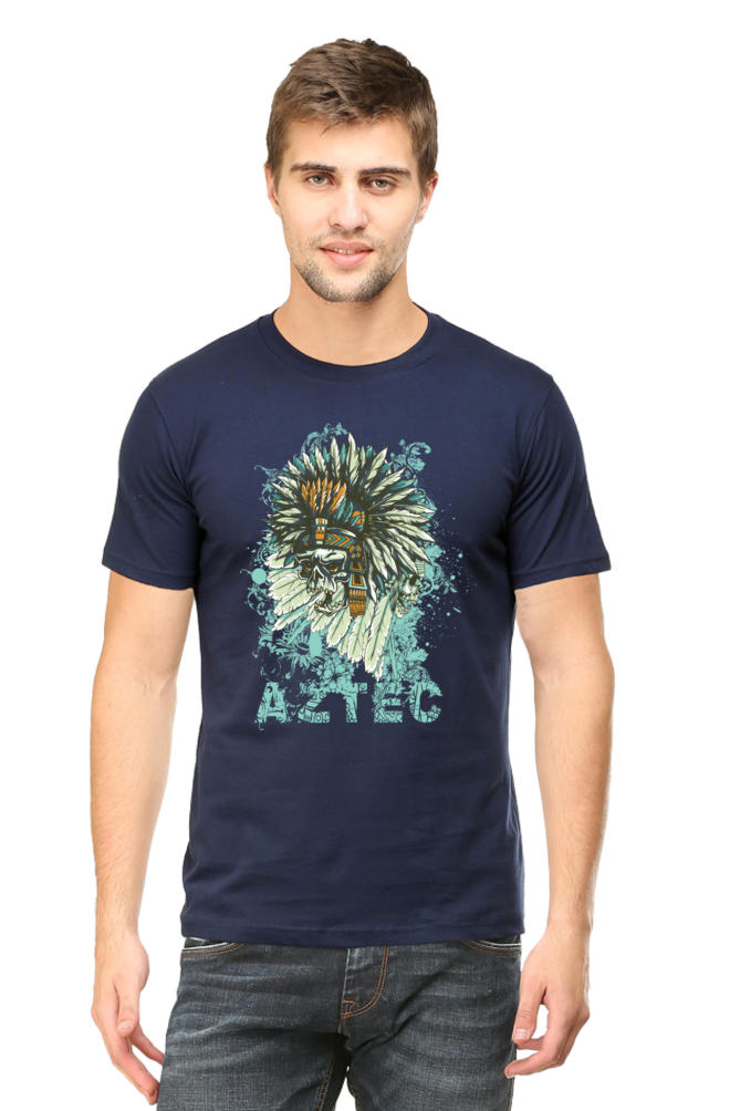 Aztec Warrior Men's T-Shirt - Artistic and Comfortable Cotton Tee