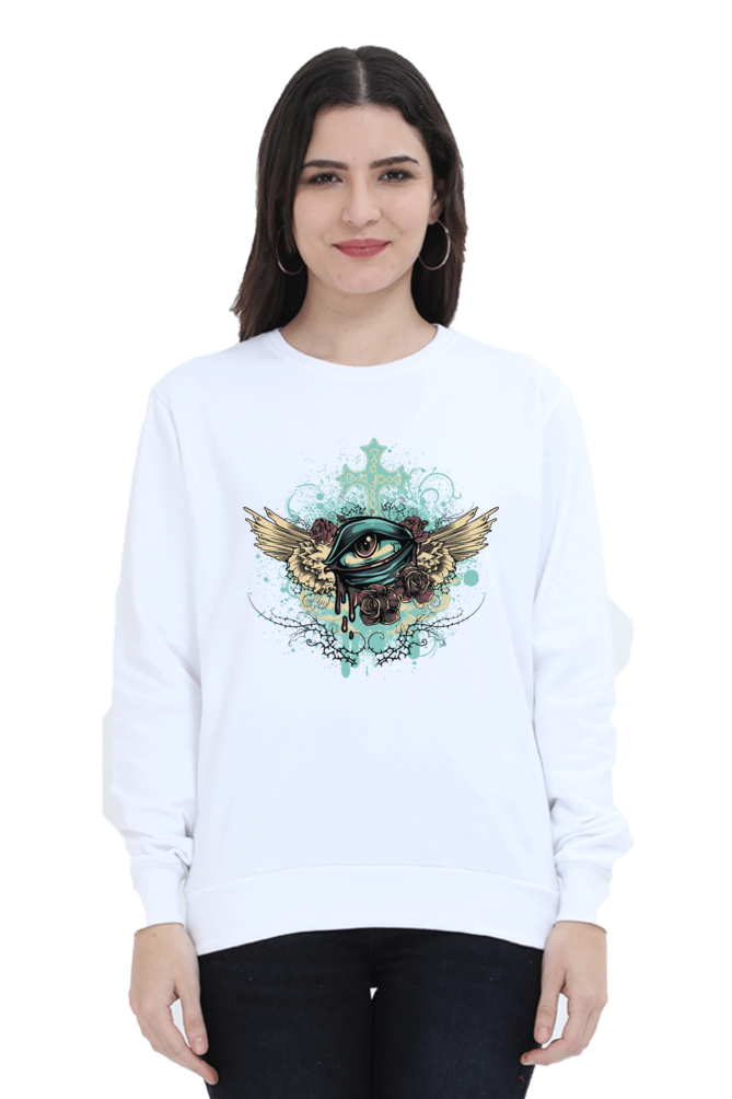 Eye Wings Women's T-Shirt - Oversized and Artistic Cotton Tee