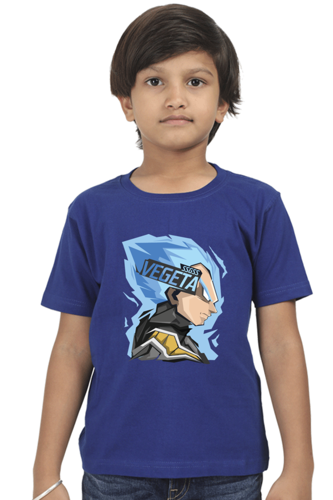 Vegeta Abstract Graphic Style Cotton T-Shirt for Kids