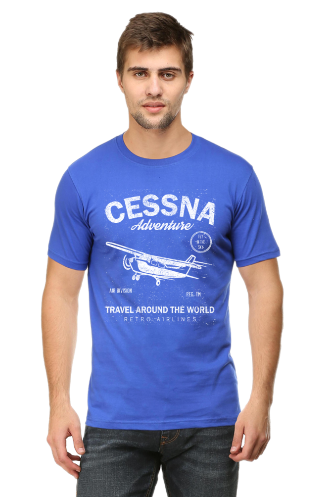 Cessna Adventure - Vintage Aviation Graphic Men's T-Shirt