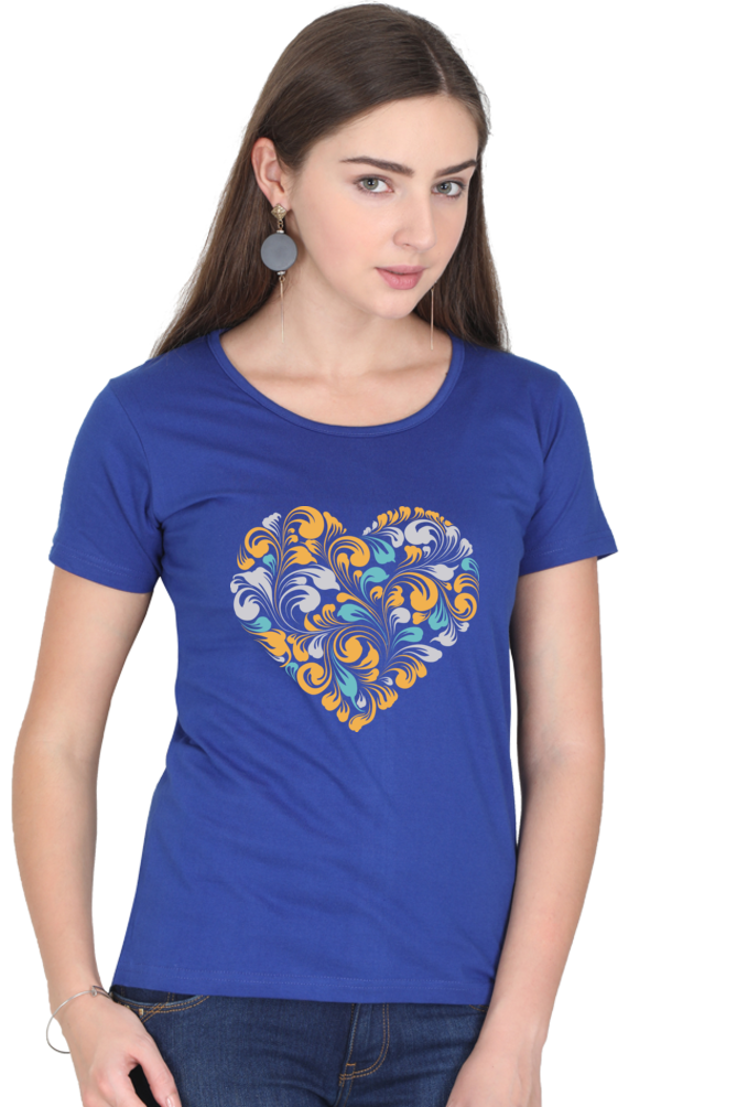 Colorful Heart Women’s Cotton T-Shirt