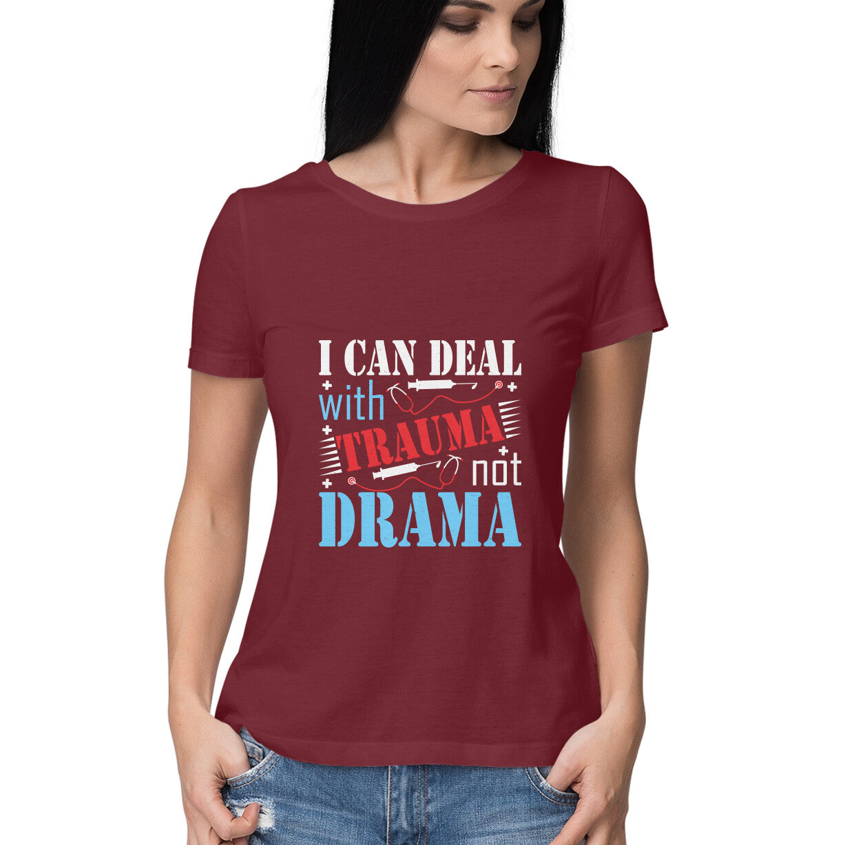 Trauma Not Drama Nurses' T-Shirt for Women