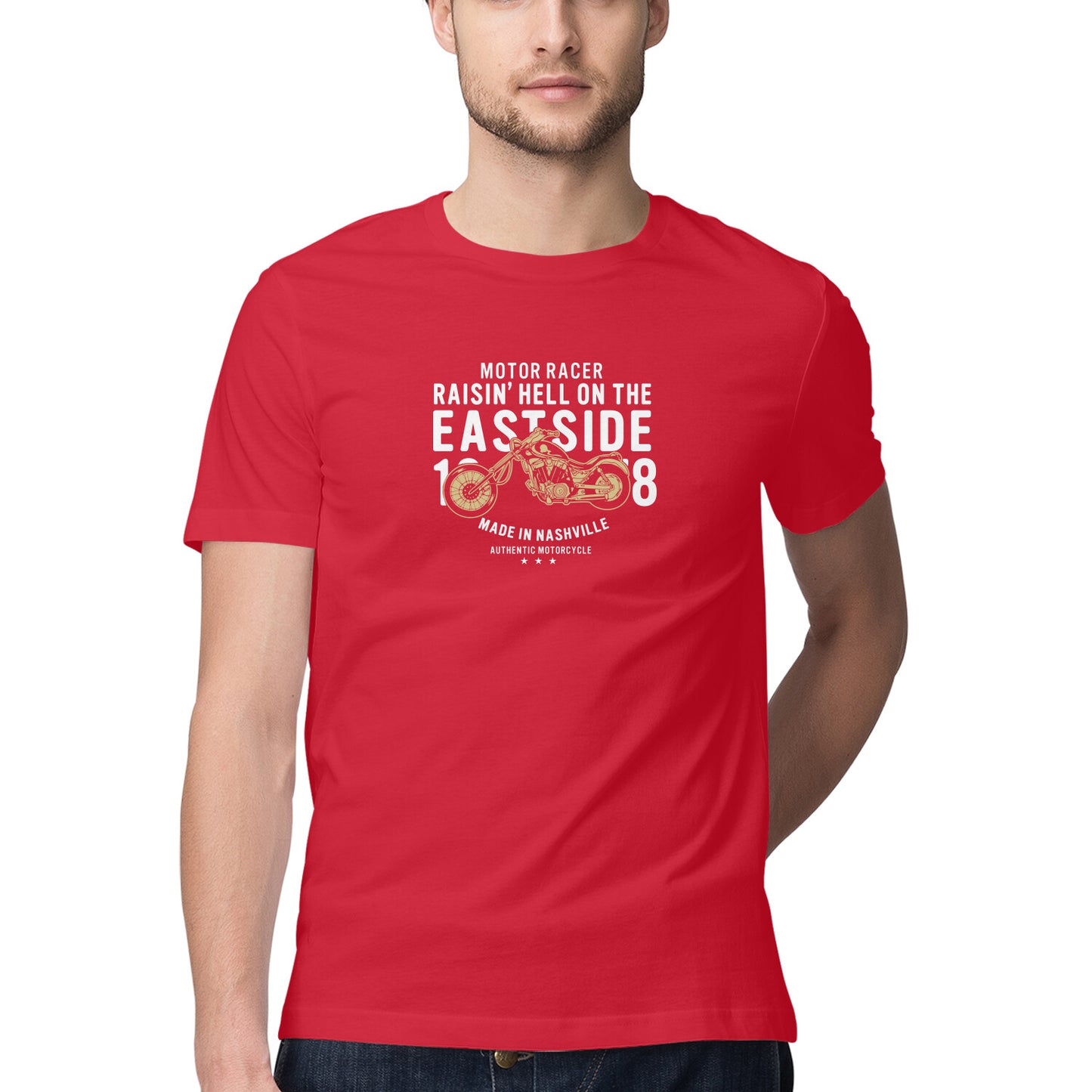 Eastside Motor Racer Nashville Retro Rider's T-Shirt for Men