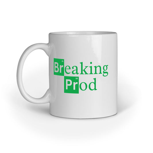 Breaking Prod Ceramic Coffee Mug – A Sarcastic Nod to Breaking Production for Programmers - 11 Oz