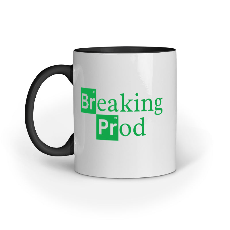 Breaking Prod Ceramic Coffee Mug – A Sarcastic Nod to Breaking Production for Programmers - 11 Oz